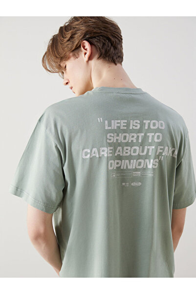 LC Waikiki Ανδρικό μπλουζάκι από χτενισμένο βαμβάκι με στάμπα New Season Crew...