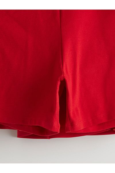 LC Waikiki Girl's Shorts Skirt with Elastic Waist