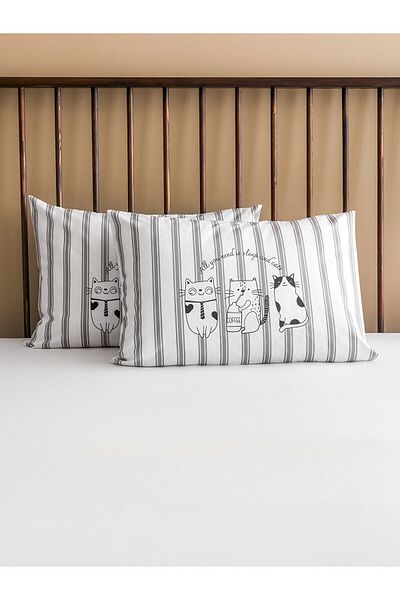 LC Waikiki Cat Printed Pillow Case 2 Pack 50X70 cm