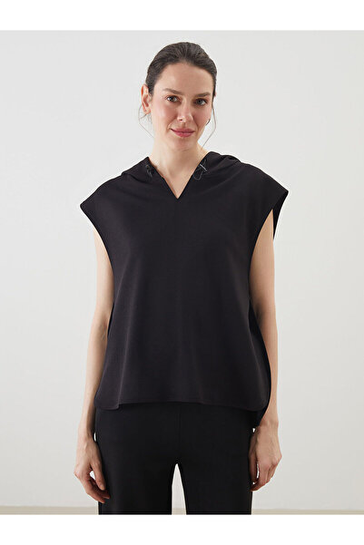 LC Waikiki Tricou de damă Özmarka New Season cu glugă, supradimensionat