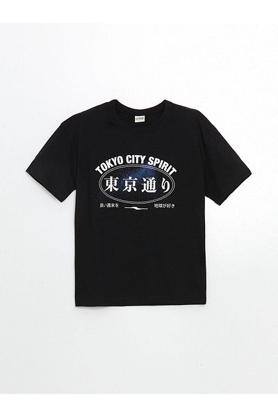 LC Waikiki Μπλουζάκι για αγόρι με στάμπα Tokyo Crew Neck