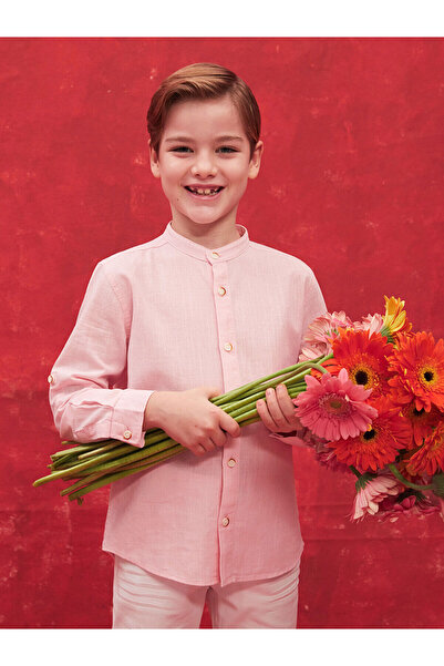 LC Waikiki LCW Kids Hakim Yaka Basic Uzun Kollu Erkek Çocuk Gömlek