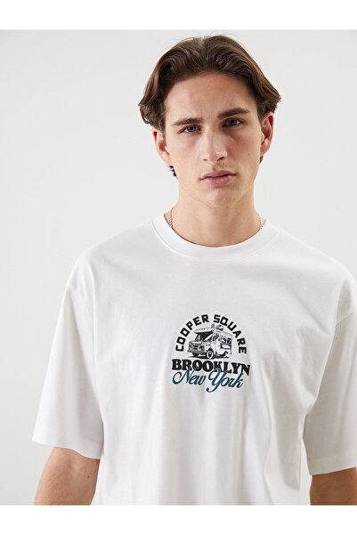 LC Waikiki Crew Neck Short Sleeve Printed Combed Cotton Men's T-Shirt