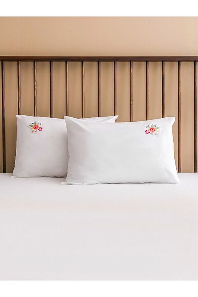 LC Waikiki Embroidered Cotton Pillow Case 2 Pack 50X70 cm
