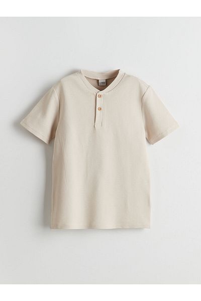 LC Waikiki Tricou pentru băiat cu nasturi cu gât