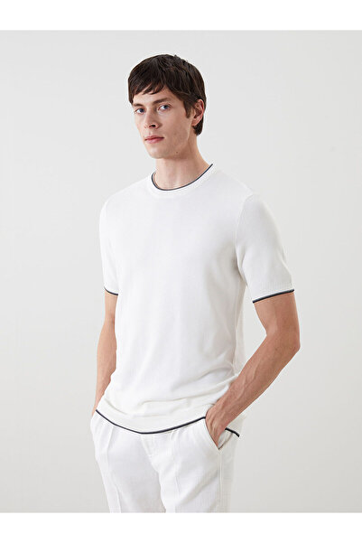 LC Waikiki Nevavm Oval Collar Short Sleeve Men's Knitwear Sweater with Differ...