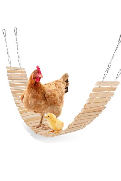 Alyones Wooden Chicken Swing Toy - Standing Swing for Roosting and Hens