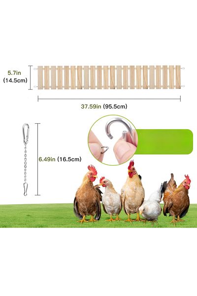 Alyones Wooden Chicken Swing Toy - Standing Swing for Roosting and Hens