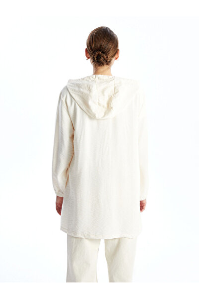 LC Waikiki Bej Kapüşonlu Kadın Tunik