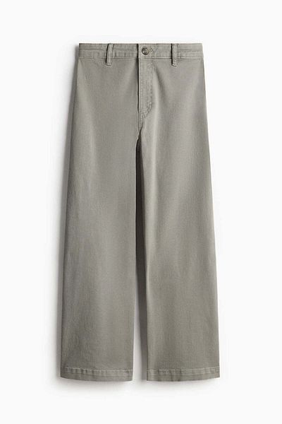 H&M Cropped twill trousers
