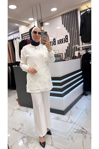 gaze Design Jacket Inner Lace Detail Double Set
