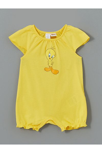 LC Waikiki Lcwk Tweety Printed Baby Girl Combed Cotton Jumpsuit 2-Pack