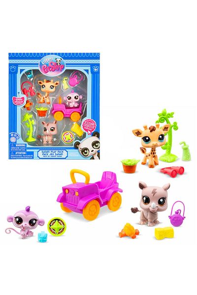 Sunman Littlest Pet Shop Miniatures 524 Safari Themed 3 Pcs 4+