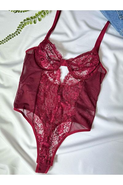 MILANOFOX Body cu dantelă cu sârmă, cu fereastră/detașare decupată, cu bretele cu frânghie