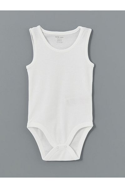 LC Waikiki Lcwk Crew Neck Basic Baby Boy Snap Body 2-Pack