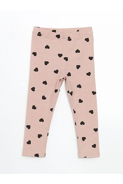 LC Waikiki New Season Printed Girl's Leggings with Elastic Waist