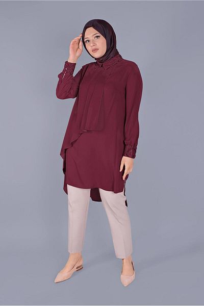 Alvina Flywheel Embroidery Detailed Tunic - 20054
