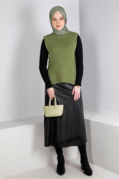 Alvina SIDE BUTTONED KNITWEAR SUEVETER 43245