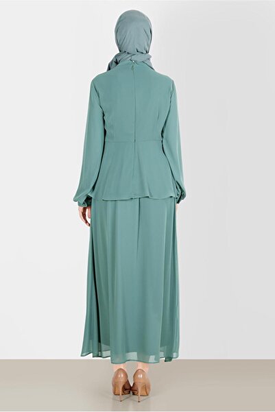 Alvina Stone Embroidered Double Skirt Suit 30252