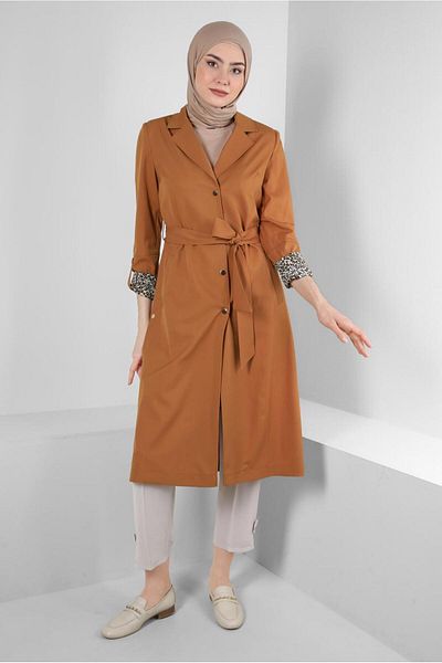 Alvina Trenci cu model leopard cu curea 10752 - Detaliu manșetă