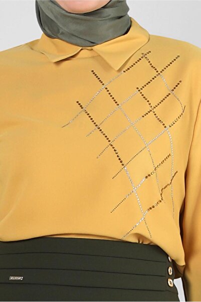 Alvina Plus Size Stone Detailled Tunic 20236