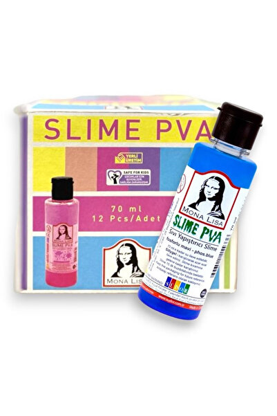 Südor MONALİSA SLİME YAPIŞTIRICI FOSFORLU MAVİ 70 ML 12 Lİ PAKET