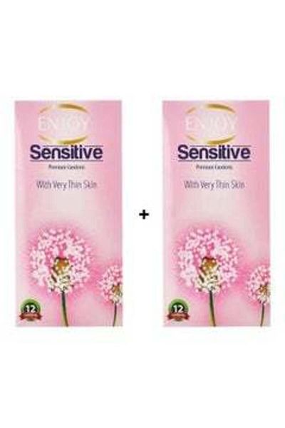 Enjoy Enjoy Sensitive Condoms 2 Pack - 12 Pieces Each