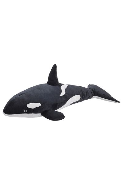 IKEA BLÅVINGAD Soft toy, orca/black white, 60 cm