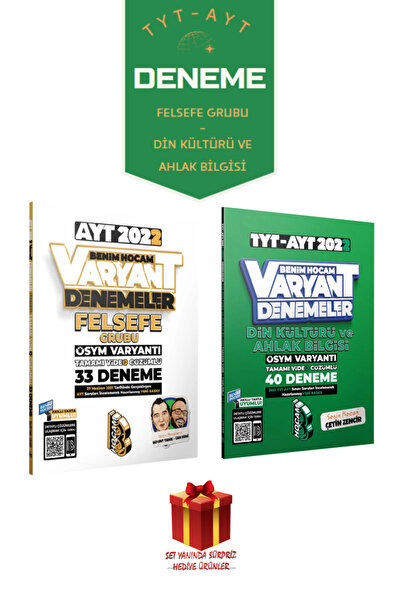 Panem Yayınları Benim Hocam AYT Felsefe Grubu 33 Deneme + TYT AYT Din Kültürü...