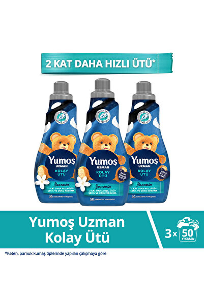 Yumoş Uzman Kolay Ütü Konsantre Yumuşatıcı 1200 ml X3