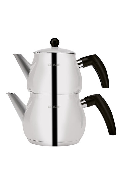 Emsan Luna Midi Çaydanlık Takımı Inox 1.0-1.6lt