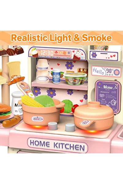 COOYA Kids Kitchen Playset, Kids Play Kitchenwith Light Sound Spray, for 3+ Year Old Boys and Girls