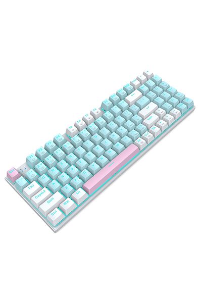 e-yooso Z-19 94key Blue Background Light Mechanical Gaming Keyboard Blue White Red Switches