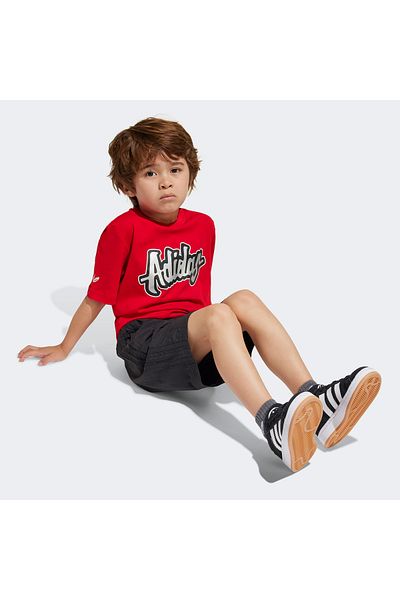 adidas Children's Red Shorts Set
