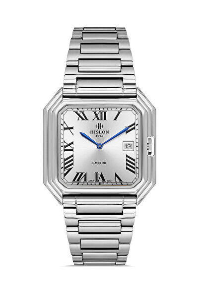 Hislon ساعة يد رجالية مربعة CL170S-02SB