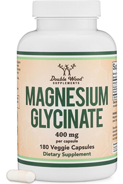 Double Wood Supplements جليسينات المغنيسيوم ٤٠٠ ملغ، ١٨٠ كبسولة