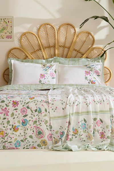 Karaca Home Elara 100% Cotton Double Duvet Cover Pique Set Pink