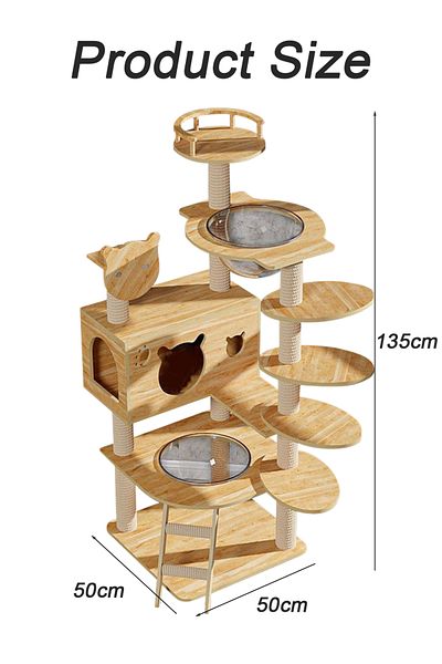 KidLe Cat Tree Cat Tower Cat House Cat House for Play and Rest