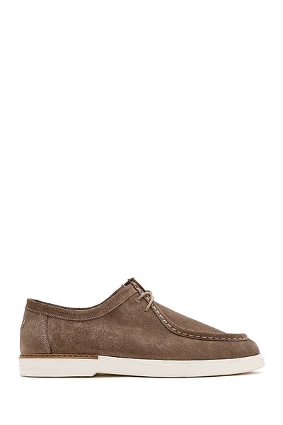 Derimod Men's Beige Suede Casual Shoes 25Sfd 750510