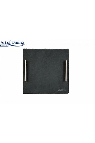 Art of Dinning by Heinner PLACĂ PĂTRATĂ DE ARZOZIIE CU DOUĂ MÂNERE SS 30X30 CM