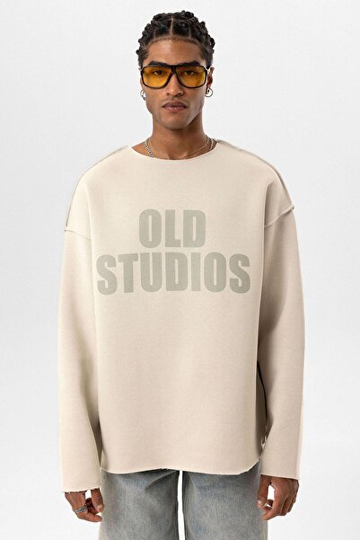 VAMOSCLO Dikiş Detaylı Overıze Sweatshirt Buz Grisi