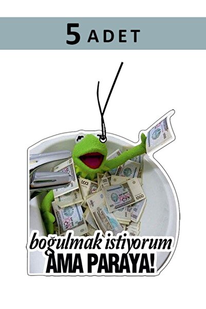 bikoku 5 Adet Boğulmak İstiyorum Ama Paraya Tasarımlı Komik Araba Kokusu, Oto...