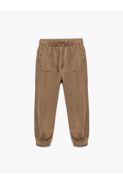 Koton Basic Viscose Jogger Sweatpants with Belted Waist and Pockets