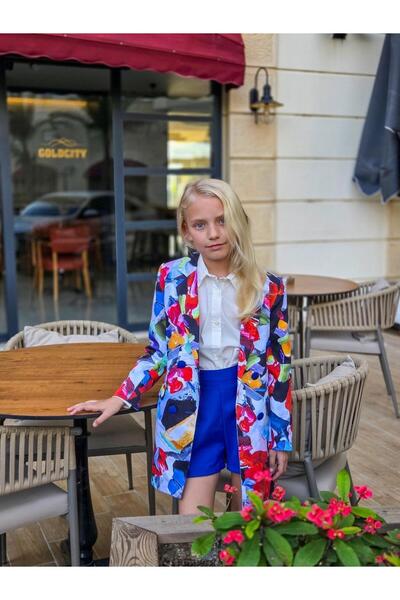 Hilal Akıncı Kids Costum pantaloni scurți jachetă de culoare curcubeu