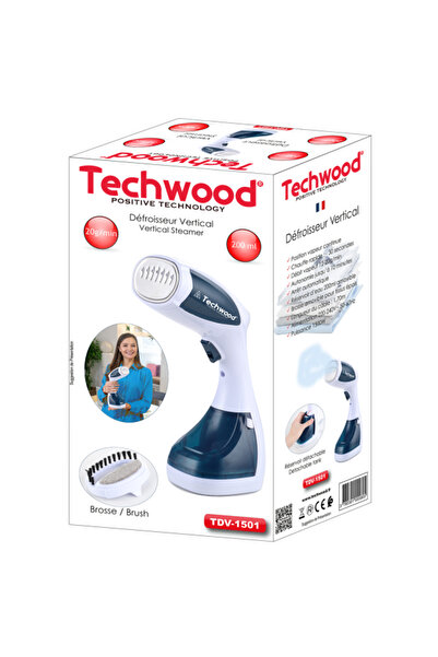 Techwood TDV-1501 κάθετη μηχανή σιδερώματος, 1500W, ατμός 12-20g/min