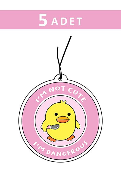 bikoku 5 Adet Psikopat Civciv I'm Not Cute Tasarımlı Araba Kokusu, Oto Araç K...