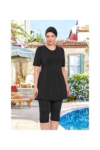 MARESİVA Maresiva Black Women's Plus Size Hijab Swimsuit