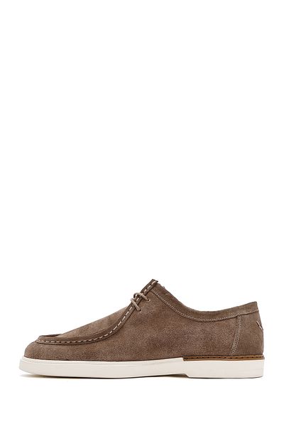 Derimod Men's Beige Suede Casual Shoes 25Sfd 750510