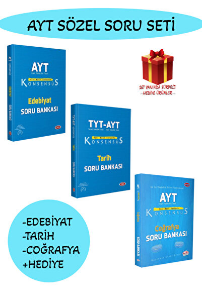 Panem Yayınları AYT Sözel Konsensüs Soru Seti: Edebiyat Soru Bankası + Tarih Soru Bankası + Coğrafya Soru Bankası