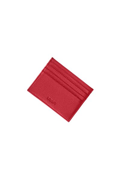 Desa Vidal Red Leather Card Holder